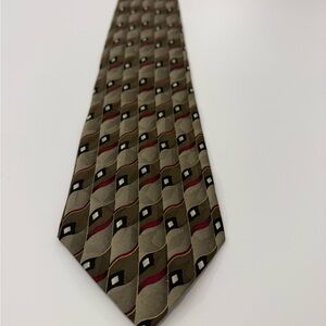Ziggurat Silk Geometric Patterned Tie